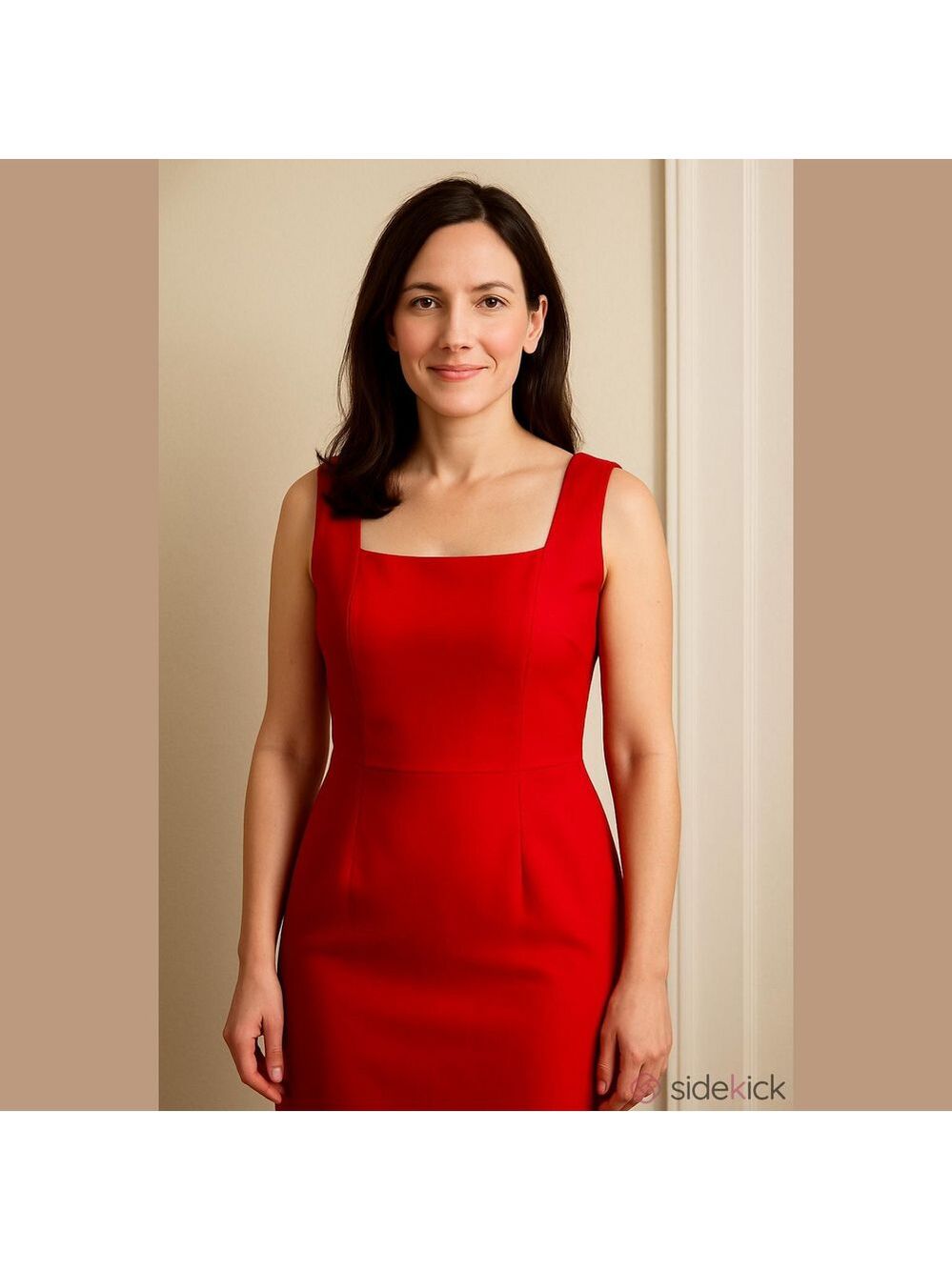 Datiani Sleeveless Sheath Dress with Square Neckline